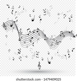 music note design,checked Background,Vector illustration Design.