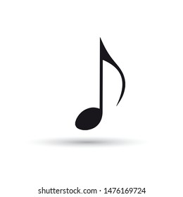 music note Design,White Background,  Vector illustration Design.