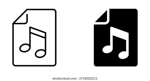 Notizdokumentsymbole im minimalistischen Schwarz-Weiß-Design