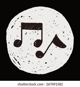 music note doodle drawing