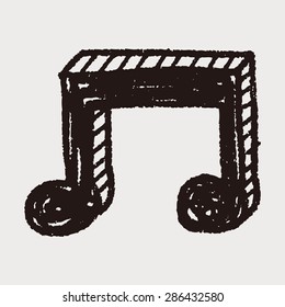 music note doodle drawing
