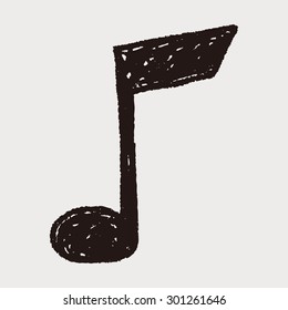 music note doodle drawing