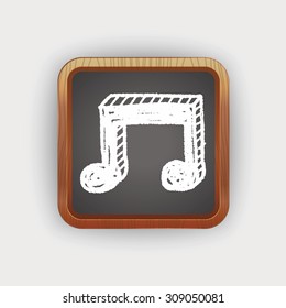 music note doodle drawing