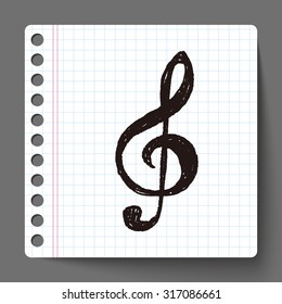 music note doodle drawing