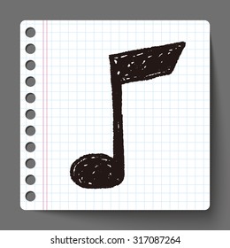 music note doodle drawing