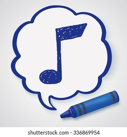 music note doodle drawing