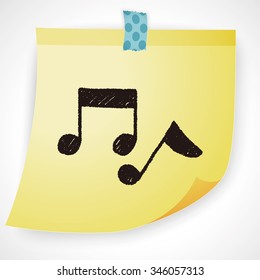 music note doodle drawing