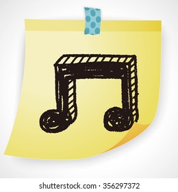 music note doodle drawing