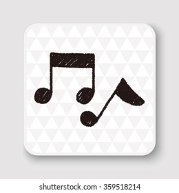 music note doodle drawing