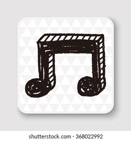 music note doodle drawing
