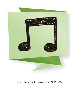 music note doodle drawing