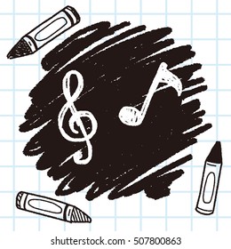 music note doodle drawing