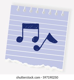 music note doodle drawing