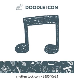 music note doodle drawing