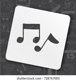 music note doodle drawing