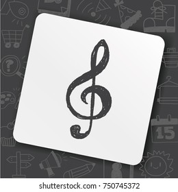 music note doodle drawing