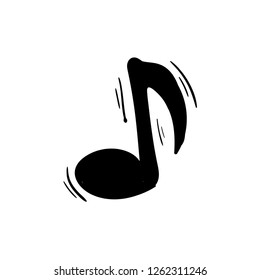 music note  doodle icon drawing