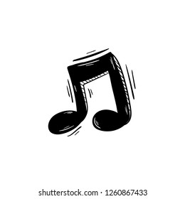 music note  doodle icon vector 