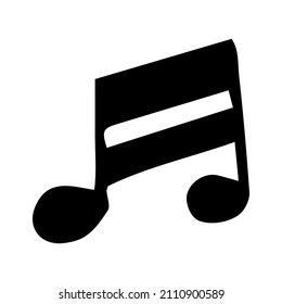 music note doodle line sketch drawign icon