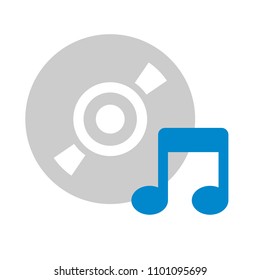 music note dvd button - media or music player - multimedia icon