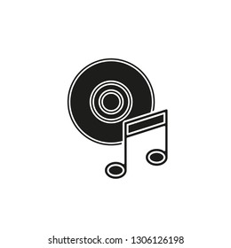 music note dvd button - media or music player - multimedia icon