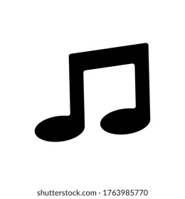 Music note or eight note flat icon for apps and websites