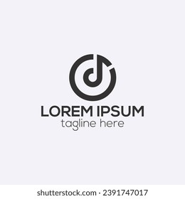 Music note or element logo design isolated vector template illustration