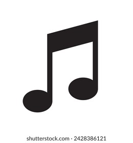 Music Note Flat Icon Isolated Vector Illustration
