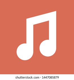 music note flat icon. Vector Symbol illustration.