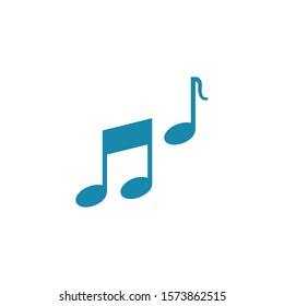 music note flat style icon vector illustration design