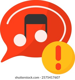Music note Flat Style Icon Design