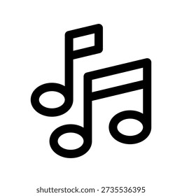 Music Note form Multimedia Set Icon Vector