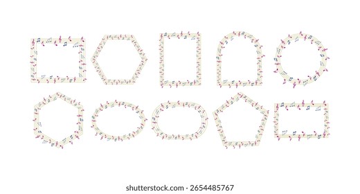 Music Note Frame Vector Collection