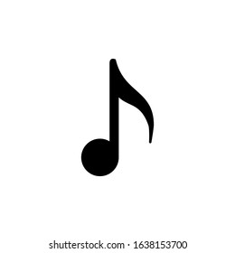Music note glyph icon and music concept
