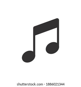 Music note glyph icon for web template and app. Vector illustration. design on white background. EPS 10