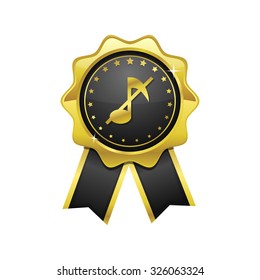 Music Note golden Vector Icon Design