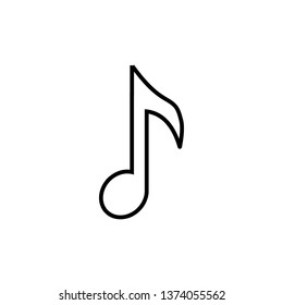 Music note graphic design template vector isolated illustration