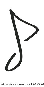 Music note hand drawn doodle