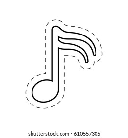 music note harmony cut line vector illustraiton eps 10