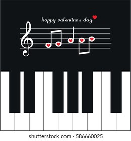 Music note with heart.