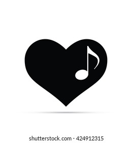 Music Note Heart Icon