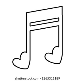music note with hearts