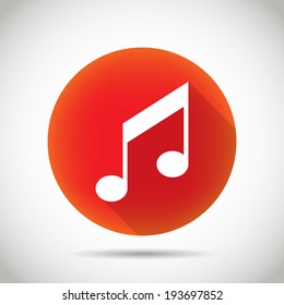 Music note icon. 