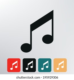 Music note icon. 