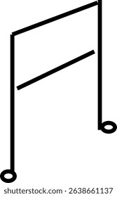 Music Note Icon - Audio or Song Symbol for Media Interface.A minimal vector music note design, suitable for media players, music apps, and sound-related interfaces.