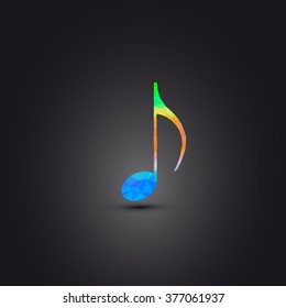 Music note Icon background easy editable