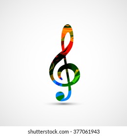 Music note Icon background easy all editable
