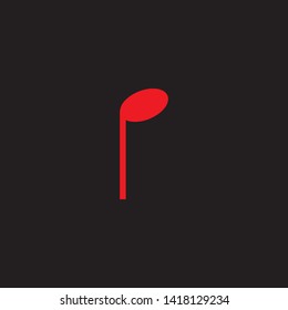 Music note Icon black background Vector illustration design