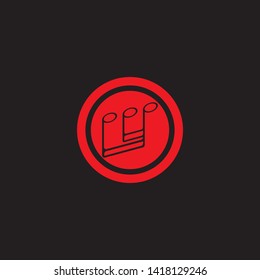 Music note Icon black background Vector illustration design