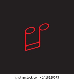 Music note Icon black background Vector illustration design